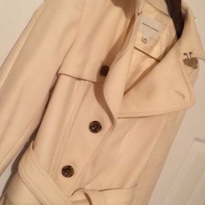 Banana Republic long cream colored wool coat